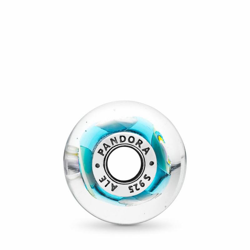 Pandora Iridescent Rainbow Charm - Sterling Silver/Glass/Blue - Canada | HQ8861JH